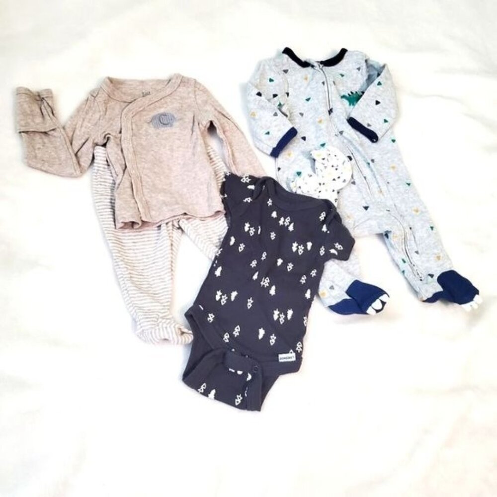 Newborn Bundle‎ little Me footie, Just One You tracksuit, Gerber bodysuit